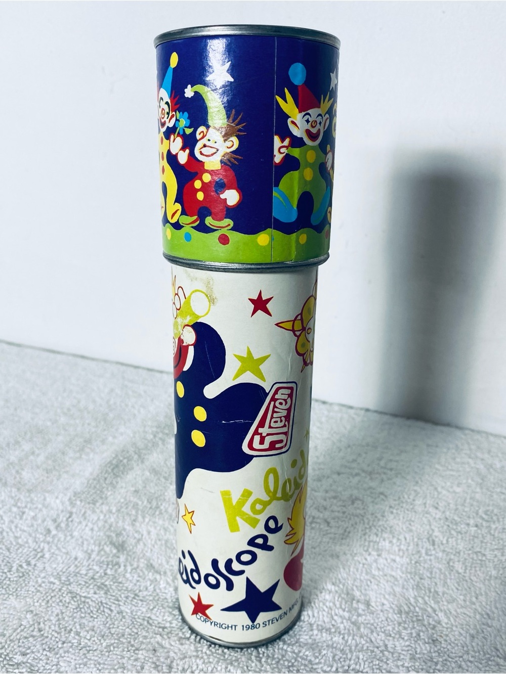 Vintage 1980 Steven Kaleidoscope No 150 Circus Clown Toy Retro Decor